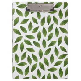 Donkergroene Waterverf Bladeren Patroon Klembord