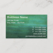 Donkergroene Waterverf Visitekaartjes wassen (Achterkant)