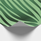 Donkergroene Zebra dierstrepen Cadeaupapier (Hoek)