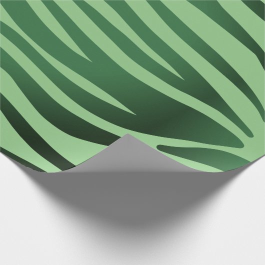 Donkergroene Zebra dierstrepen Cadeaupapier (Hoek)