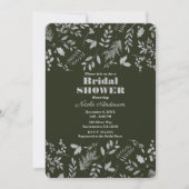 Donkergroene zilver laat botanisch Vrijgezellenfee Kaart (Voorkant)