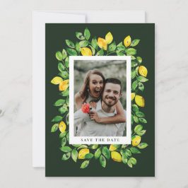 Donkergroene Zomer Citroenen en Loof Foto Save The Date