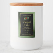 Donkergroene zwarte Glitter-productlabels Ladybug Voedselcontainer Etiket (Voorkant)