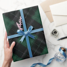 Donkergroene Zwarte Tartan Mos Plaid Patroon
