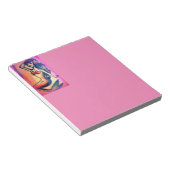 donkerharige schoonheidsroze notitieblok (Schuin)