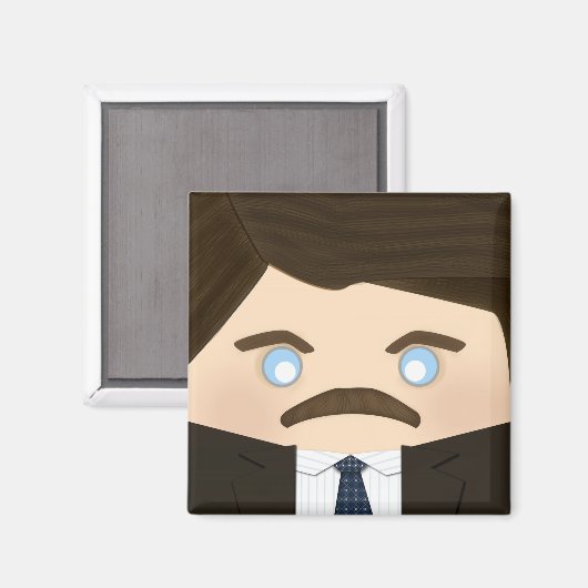 , donkerharige vrouwen en ontbijt eten magneet (Voorkant / Achterkant)