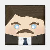 , donkerharige vrouwen en ontbijt eten magneet (Voorkant)