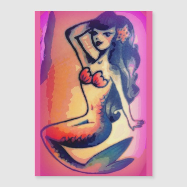 donkerharige zeemeermin (Voorkant)