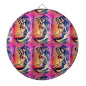 donkerharige zeemeermin dartbord (Voorkant)