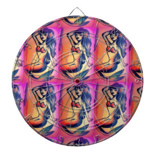 donkerharige zeemeermin dartbord