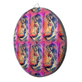 donkerharige zeemeermin dartbord (Voorkant Rechts)