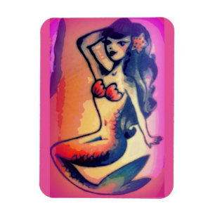 donkerharige zeemeermin magneet