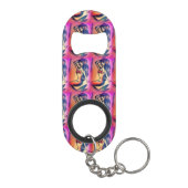 donkerharige zeemeermin roze mini flessenopener (Achterkant)