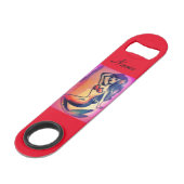 Donkerharige zeemeermin Thunder_Cove Speed Flessenopener (Voorkant Gekanteld)