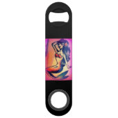 Donkerharige zeemeermin Thunder_Cove Speed Flessenopener (Achterkant)