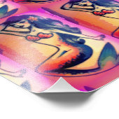 donkerharige zeemeerminnen foto afdruk (Hoek)