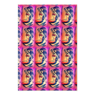 donkerharige zeemeerminnen foto afdruk