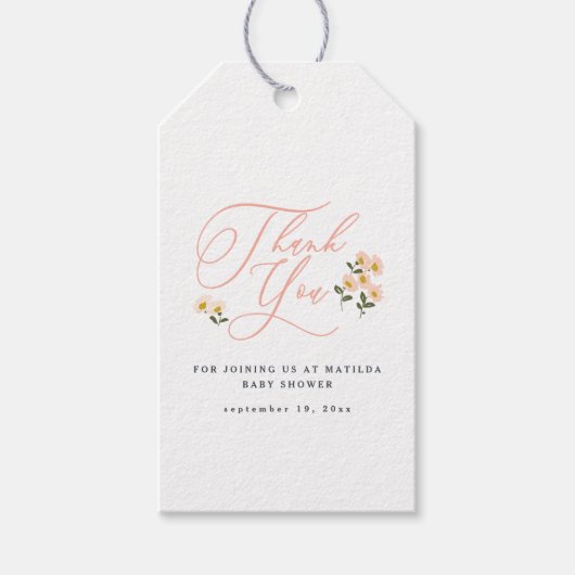 Donkerharige zwarte moeder om baby shower te zijn cadeaulabel (Voorkant)