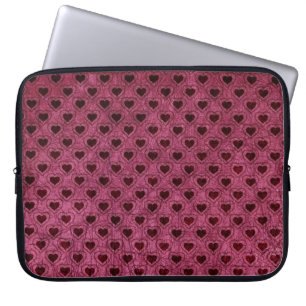 Donkerharten, loopvlakpatroon laptop sleeve