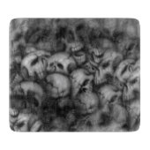 donkerheid schedel kop textuur snijplank (Voorkant)