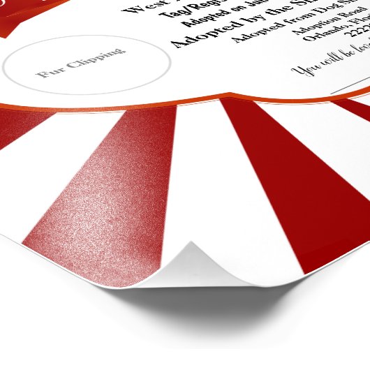  donkerhond-adoptiecertificaat foto afdruk (Hoek)