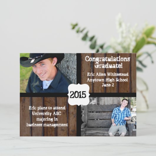 Donkerhout 2 Foto 2015 Afstuderen Aankondiging (Staand voorkant)