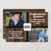 Donkerhout 2 Foto 2015 Afstuderen Aankondiging (Voorkant / Achterkant)