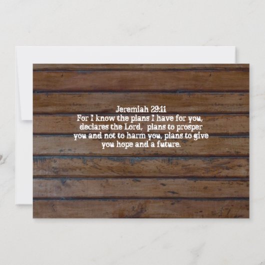 Donkerhout Aankondiging Afstuderen foto- (Achterkant)