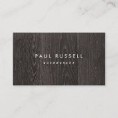 Donkerhout Rustische timmervis Visitekaartje (Voorkant)