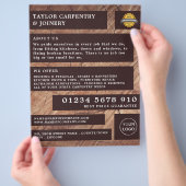 Donkerhout, timmerhout, timmerhout, Adverteren tap Flyer (Hand)