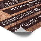 Donkerhout, timmerhout, timmerhout, Adverteren tap Poster (Hoek)