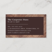 Donkerhout, timmerhout, timmerhout visitekaartje (Achterkant)