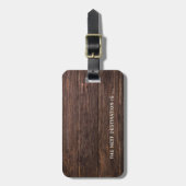 Donkerhout voor zijn Bagagelabel (Voorkant verticaal)