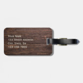 Donkerhout voor zijn Bagagelabel (Achterkant horizontaal)