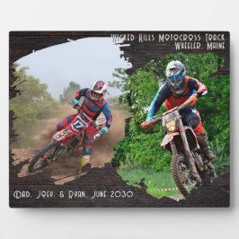 Donkerhouten penseelstreekfotosjablonen fotoplaat