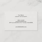 Donkerhoutkorrel, bijtende tapijtschelp visitekaartje (Achterkant)