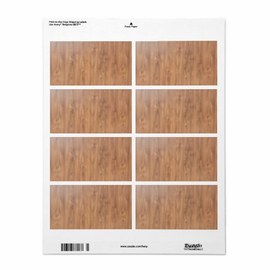 Donkerhoutpatroon Etiket (Full Sheet)