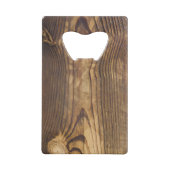 donkerhoutplaat creditkaart flessenopener (Achterkant)