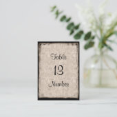 donkerkasteel gothic Guest Table Number Plaatskaartje (Staand voorkant)