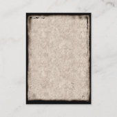 donkerkasteel gothic Guest Table Number Plaatskaartje (Achterkant)