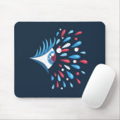 Donkerkleurig Splash Psychedelic Eye Muismat (Met muis)