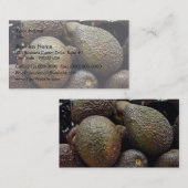 Donkerkleurige avocado-vruchten visitekaartje (Voorkant / Achterkant)