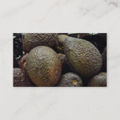 Donkerkleurige avocado-vruchten visitekaartje (Achterkant)