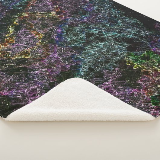 Donkerkleurige textuur, vernietigd of bijtend spon sherpa deken (3/4)