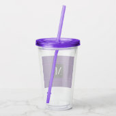 Donkerkoninklijk Paars gestreept, aangepast Initia Acryl Drinkbeker (Achterkant)
