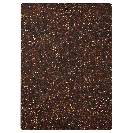 Donkerkoper Bronze Oranje glitter Klembord (Achterkant)