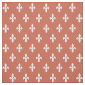 Donkerkoraal - Victoriaans Fleur de Lys Fabric Stof (Swatch)