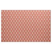 Donkerkoraal - Victoriaans Fleur de Lys Fabric Stof (Fat Quarter)