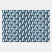 Donkerlicht blauw Abstract ringvormig patroon Inpakpapier Vel (Voorkant)