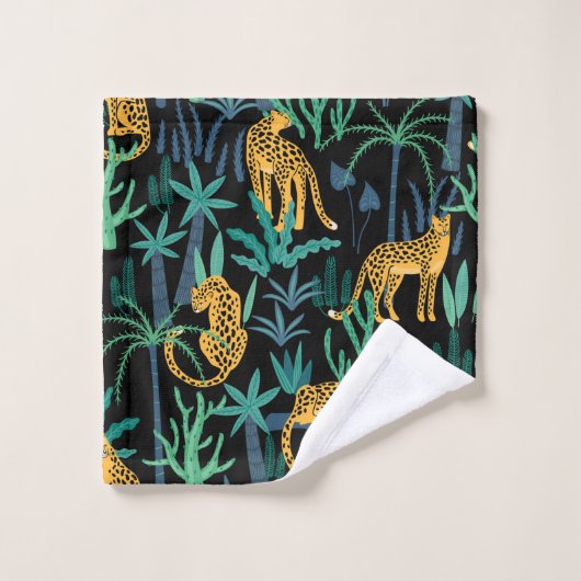 Donkerluipaard Oerwoud Bad Handdoek (Wasdoekje)